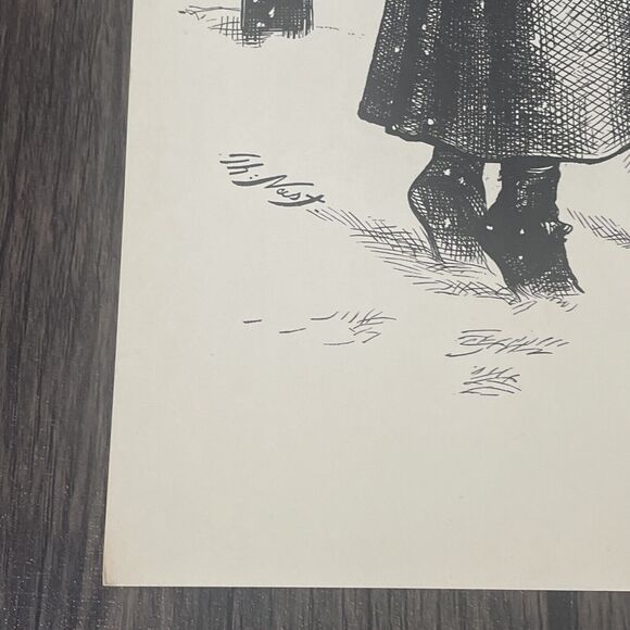 Christmas Post Thomas Nast Woodblock Engraved Print 1879 Harper's Weekly Rare - Picture 12 of 16